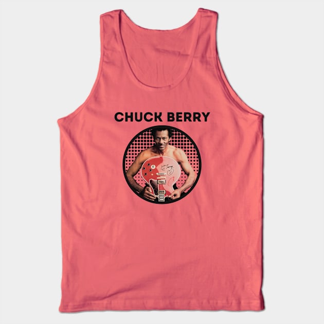 chuck berry ll red guitar Tank Top by claudia awes